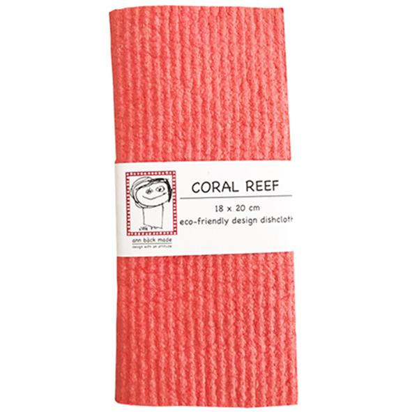 coral reef dishcloth. Dishcloth, disktrasa, tiskirätti. Made of 70% cellulose and 30% waste cotton Eco friendly Compostable Vegan All-natural fibers FCS certified .  koralli, korall