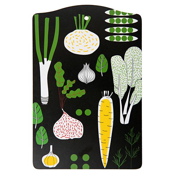 eat your greens, cutting board black