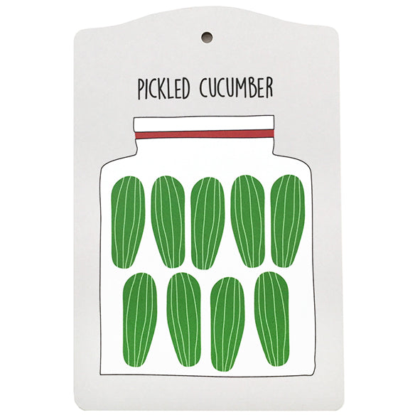 pickled cucumber cutting board, grey