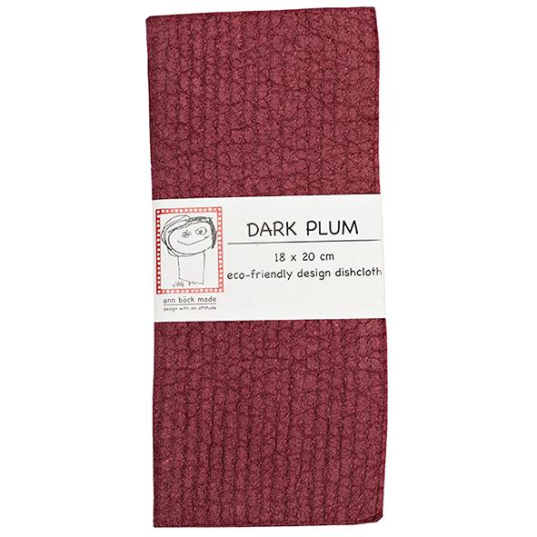 Dishcloth, disktrasa, tiskirätti. Made of 70% cellulose and 30% waste cotton Eco friendly Compostable Vegan All-natural fibers FCS certified . Black, black dishcloth, plommonfärgad disktrasa, luumuvärinen tiskirätti. Dark plum dishcloth.