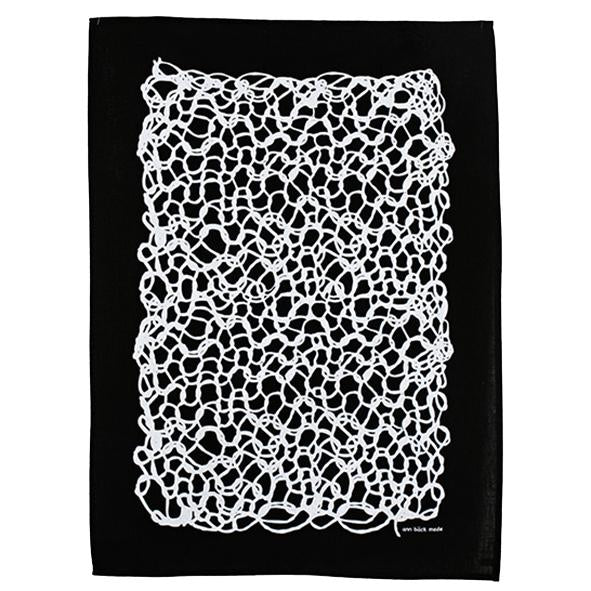 knitted black, kitchen towel